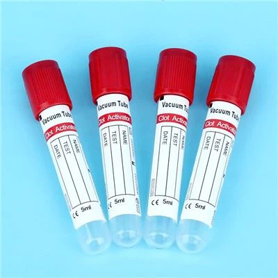 Clot Activator Kulur Aħmar Vacuum Demm Ġbir Tubu